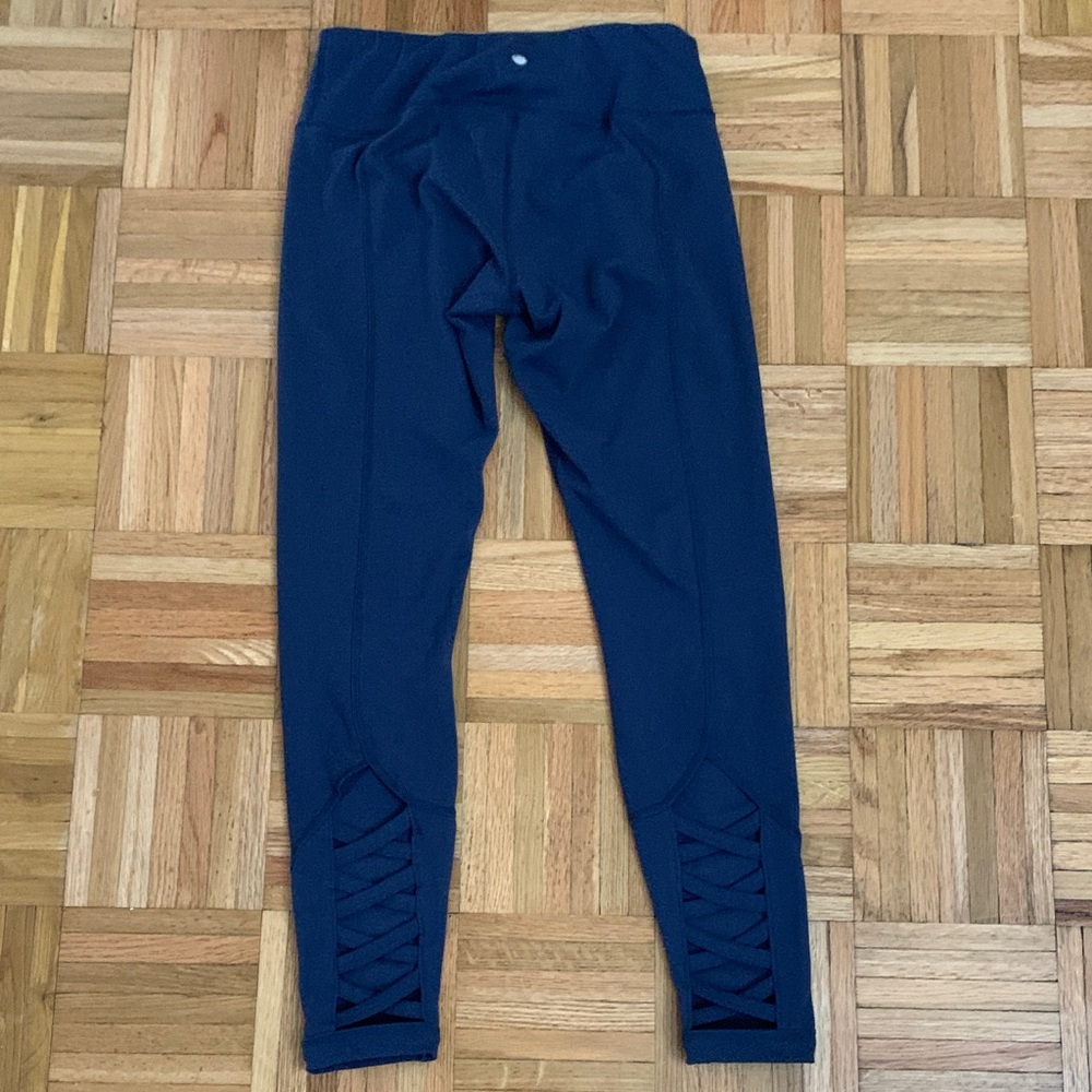 YOGALICIOUS Cutout Activewear Legging NAVY Women’s Size Small - Picture 1 of 12